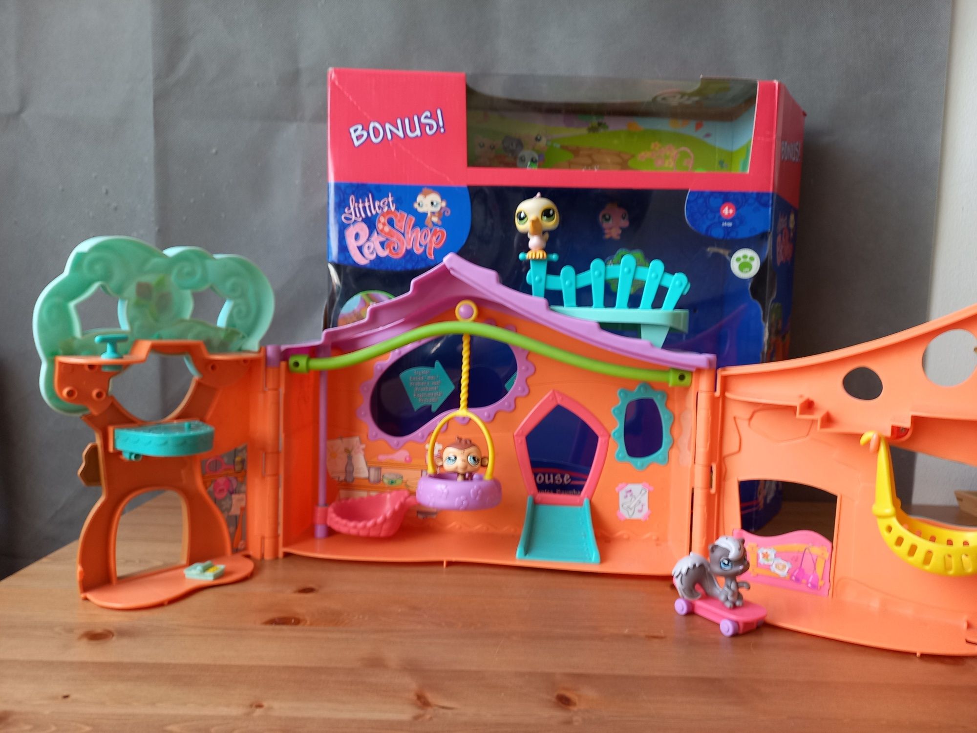 Pomarańczowy plac zabaw dla zwierząt domek Littlest Pet Shop LPS