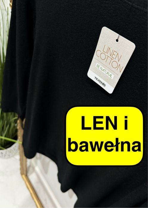 Be natural. 98% len i bawełna. Tezenis L/40 nowa (z metką) bluzka