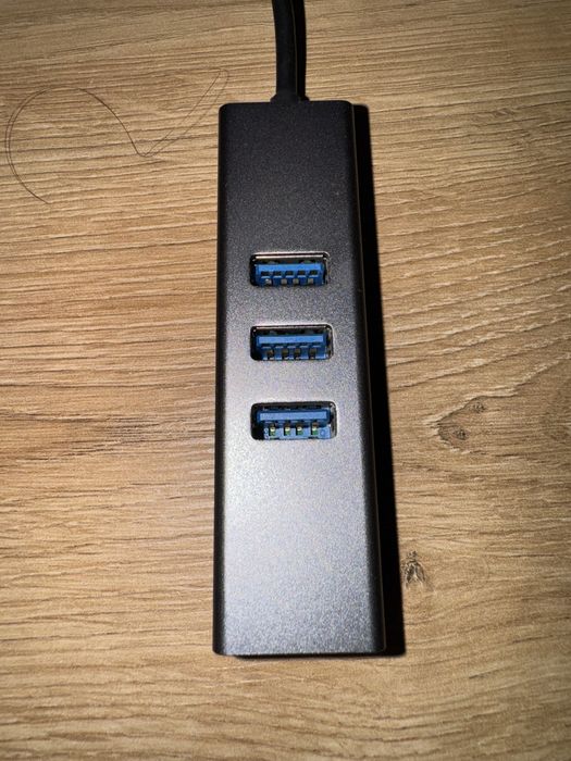 Adapter USB 3.0 HUB 3x USB + Ethernet RJ45