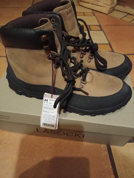 Trzewiki męskie skórzane Lasocki 44 Nowe!