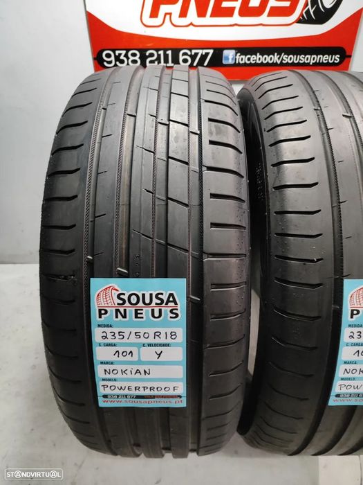 2 pneus semi novos nokian 235-50r18 oferta da entrega 140 euros