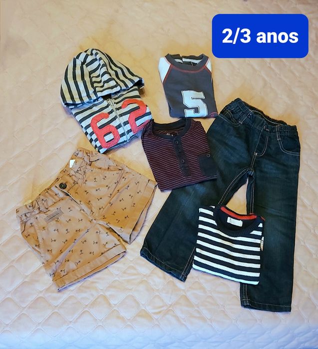 4 Lotes de roupa criança dos 2 aos 5 anos.
