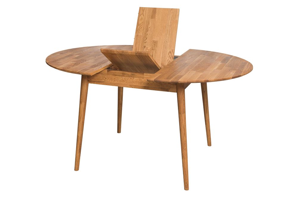 Stół okrągły lity dębowy rozkładany 93x93(123)xh75cm olejowany