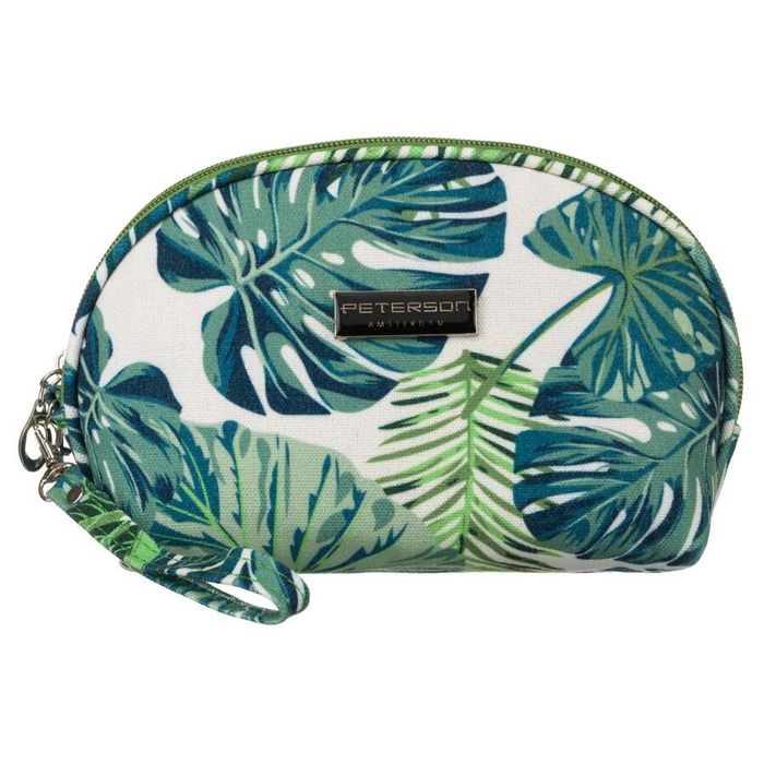 kolorowa kosmetyczka na suwak z paskiem na rękę - peterson