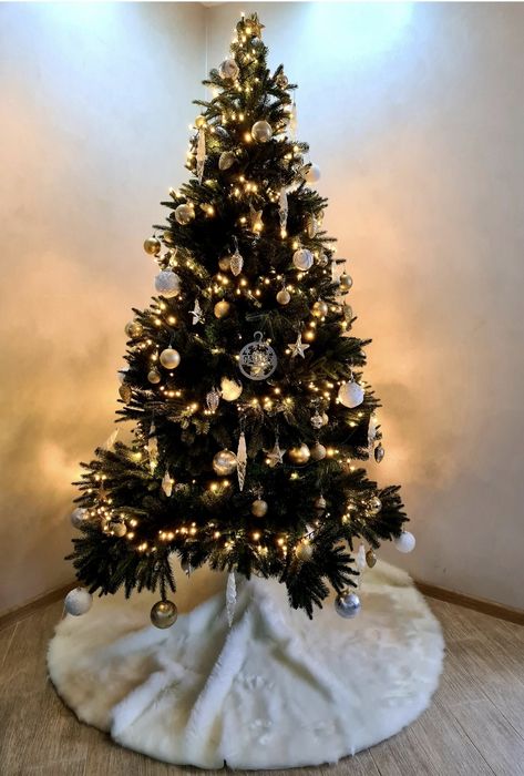 Юбка под елку килим коврик белий