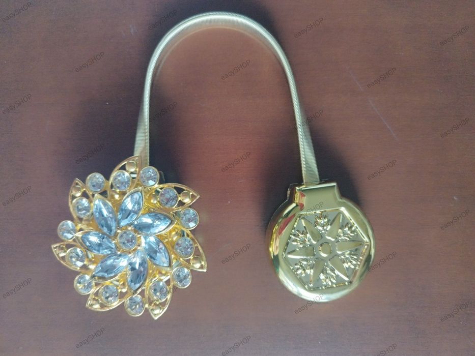 Magnesy do zasłon 2 sztuki złote