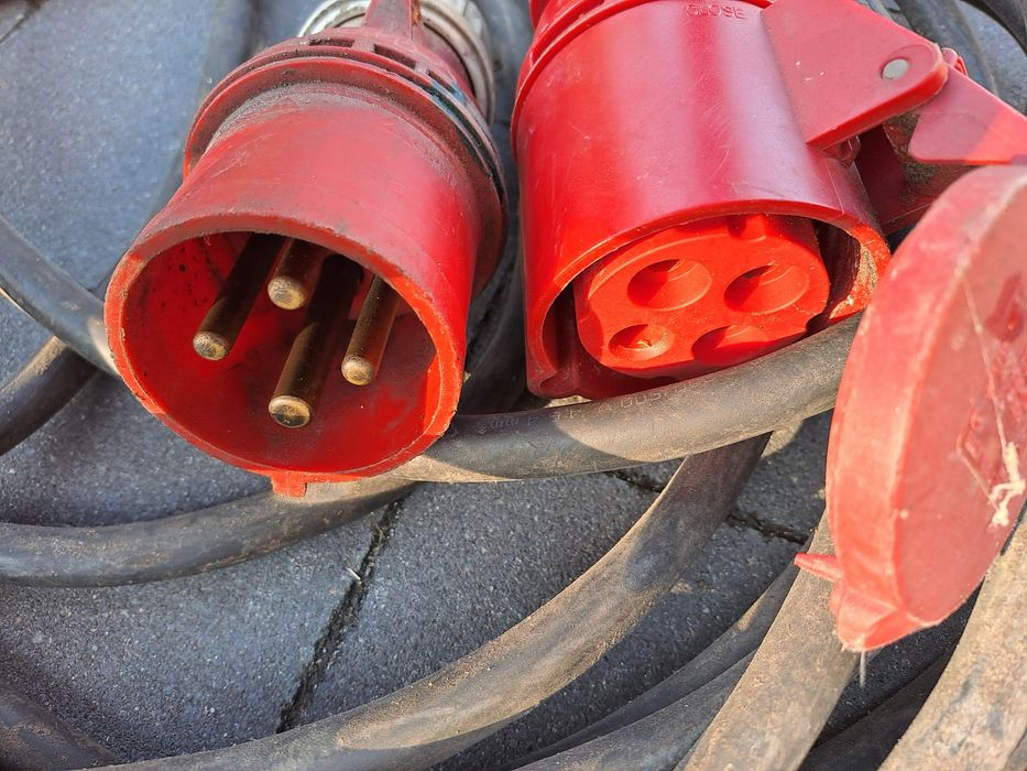 Przedłużacz siłowy 3 fazowy 400 V 18 metrów