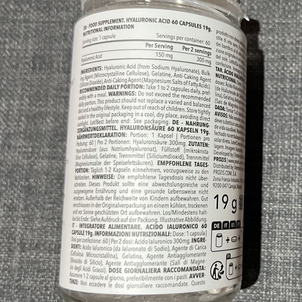 Prozis Ácido Hialurónico - 150 mg 60 Cápsulas (NOVO SELADO)