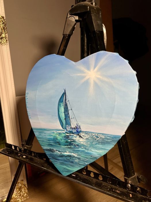 Obraz olejny na płótnie. Serce Morza