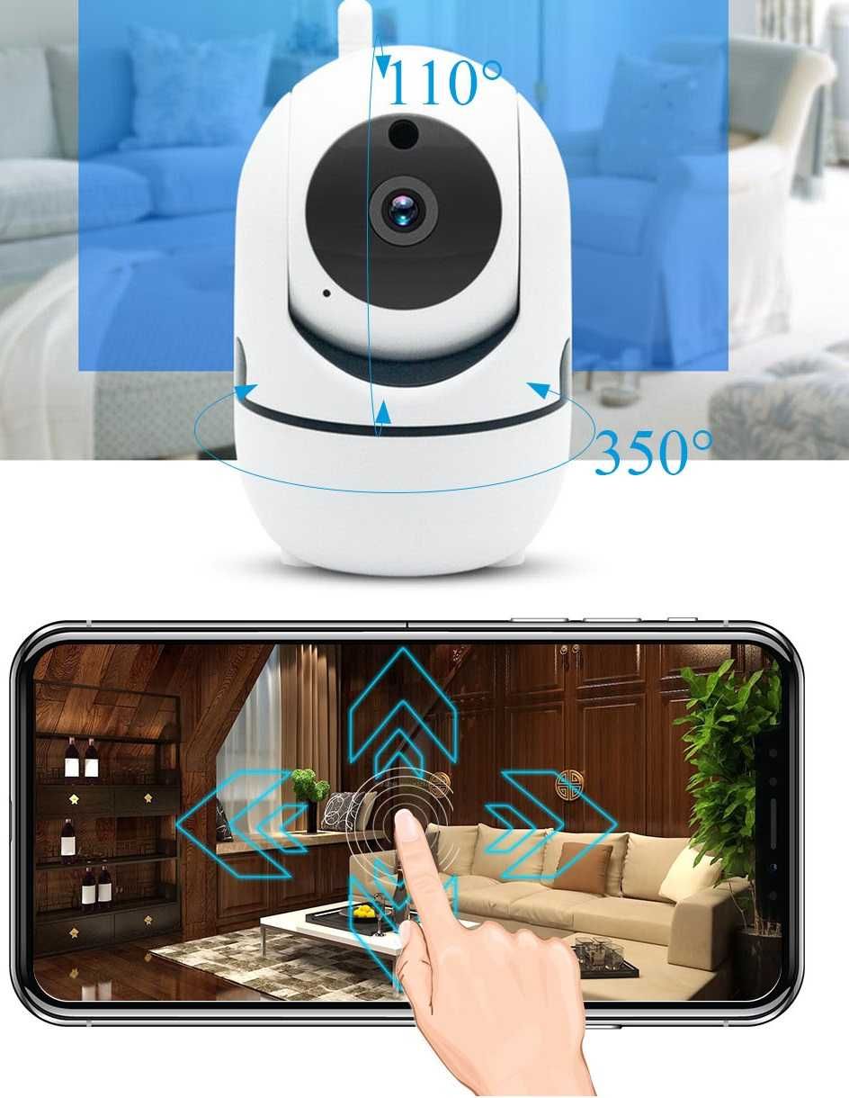 Camera rotativa cctv wifi visualização remota via APP bebés, idosos