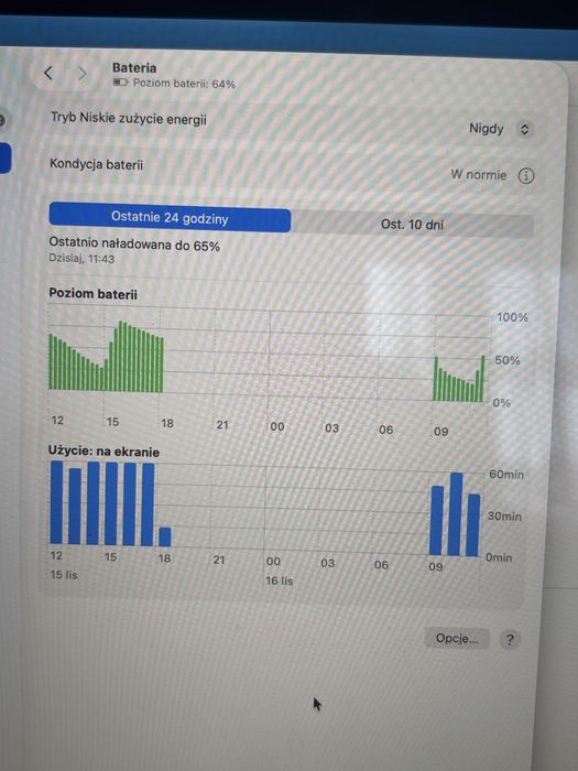 Macbook pro 16 (2019] - Intel i7/ 32 gb ramu / 1Tb SSD - STAN IDEALNY