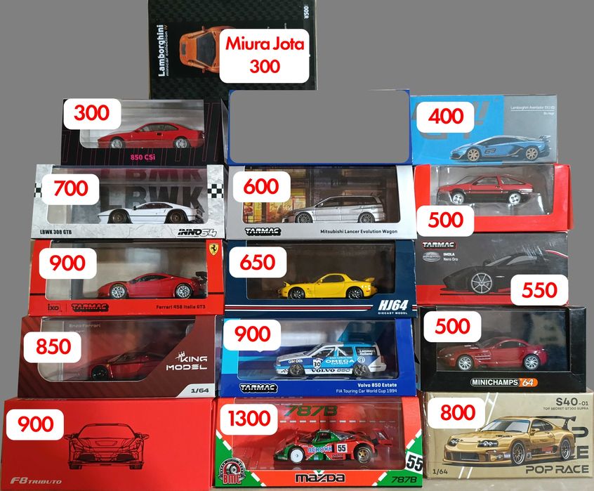 MiniGT, Tarmac, POPRACE, Inno64 та інші моделі 1:64