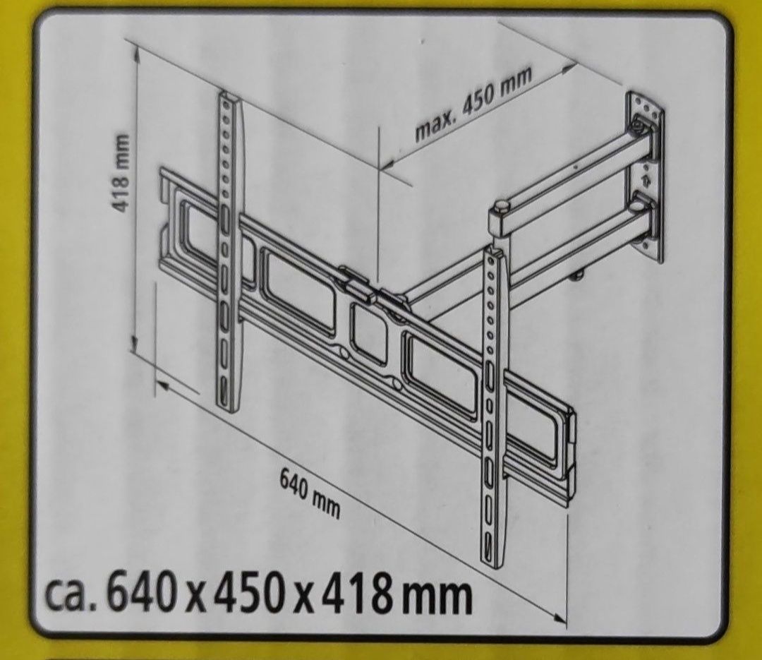 Regulowany uchwyt TV SWITCH ON do TV 37" -75"40Kg!