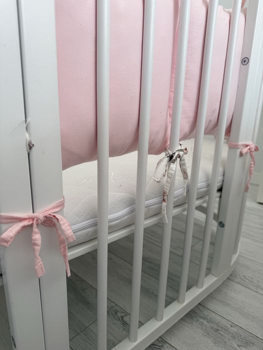 Овальне ліжечко Royal Sleep 9в1 Біле + два матрасика в подарунок