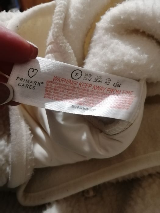 Жіноча куртка тедді біжева оверсайз Primark Cares