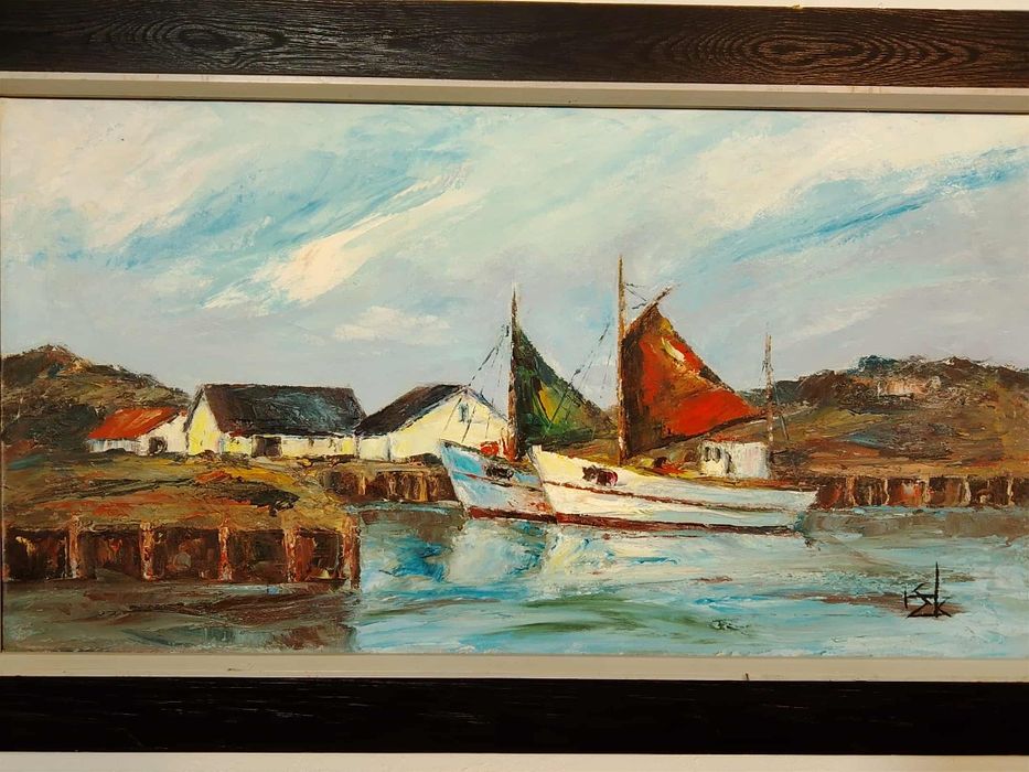 Stary obraz na płótnie Hakon EK Nielsen .