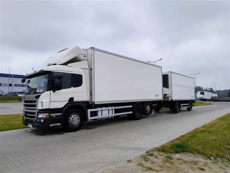 Scania P410  Scania P410 +przyczepa chłodnia obrotnica ZASŁAW (zestaw 33 palety)