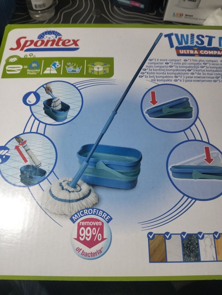 Mop obrotowy Spontex Twist MOP ultra compakt kit