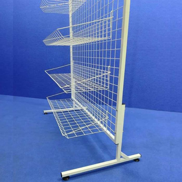 Сітчастий дисплей стенд з гачками і полицями, сітка торгова