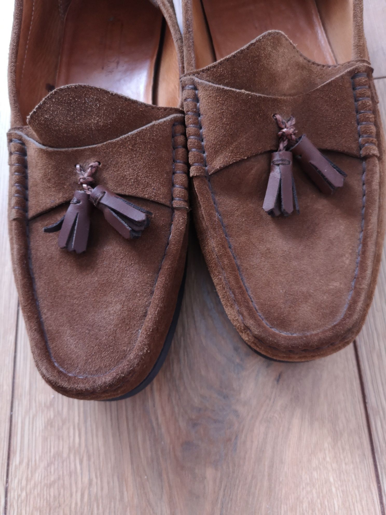 Mokasyny massimo dutti skóra zamsz wygodne