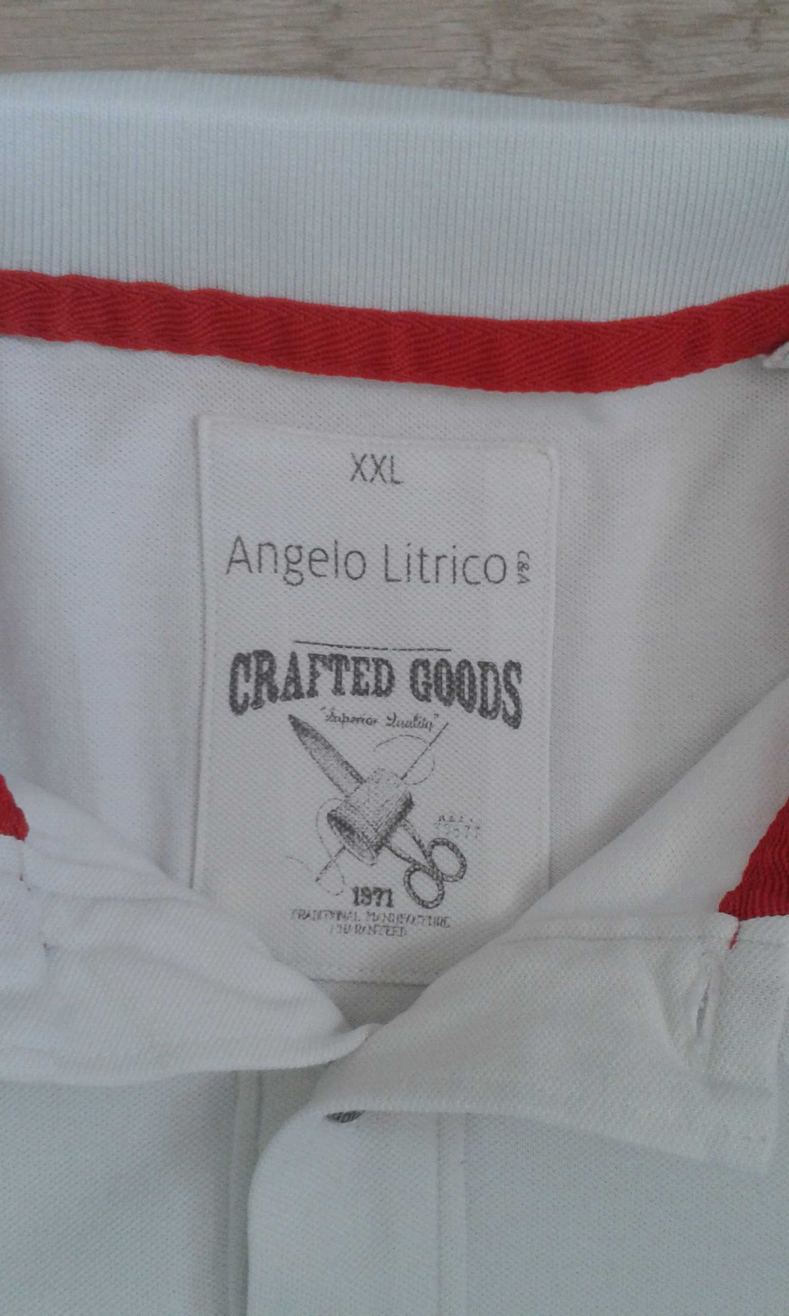 XL/XXL T-shirt Polo Koszulka męska Biała Angelo Litrico