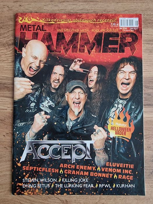 Metal Hammer 8/2017 - Accept, Plakaty: Vader i Helloween