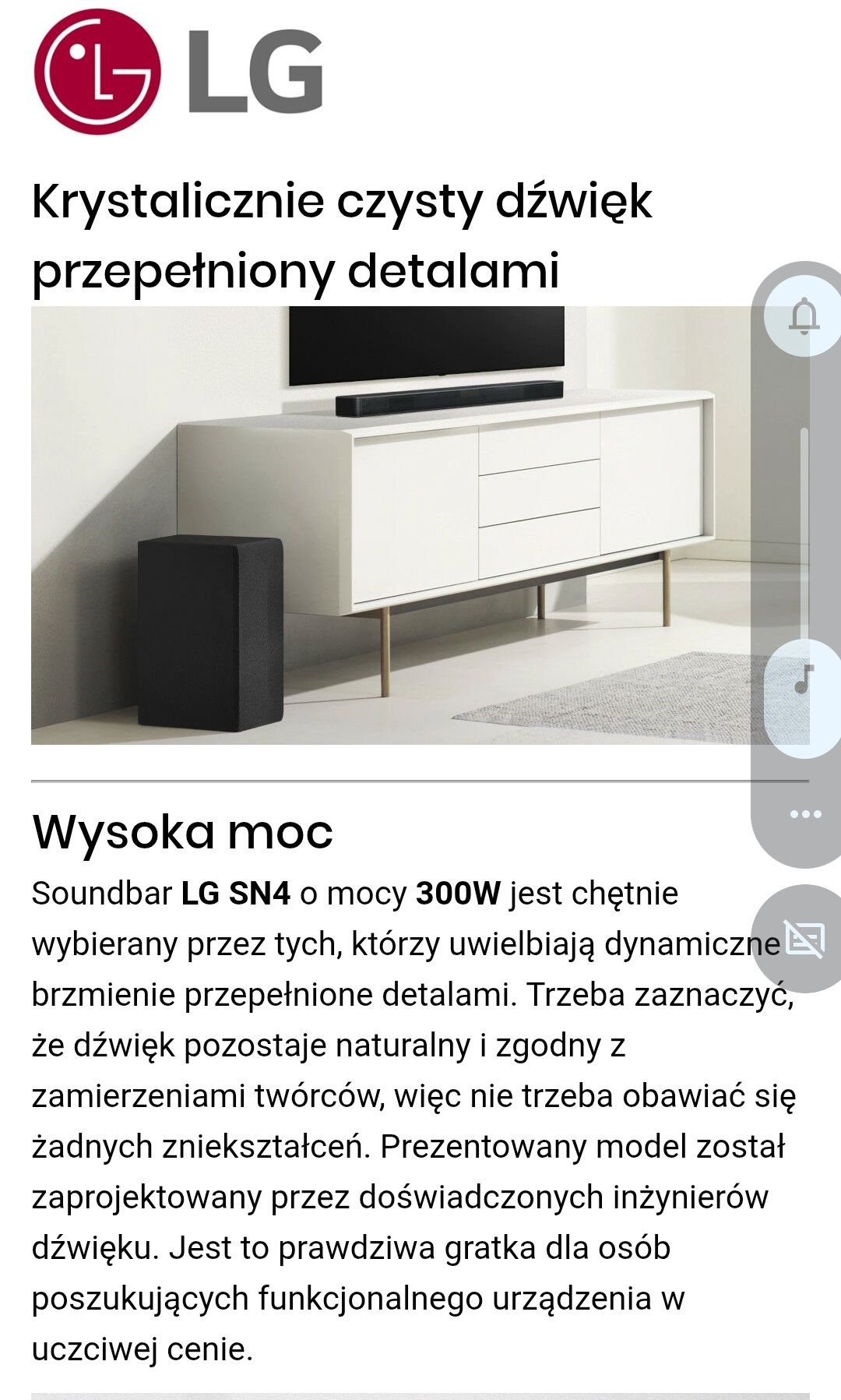Soundbar LG Sn4 300w wysyłka