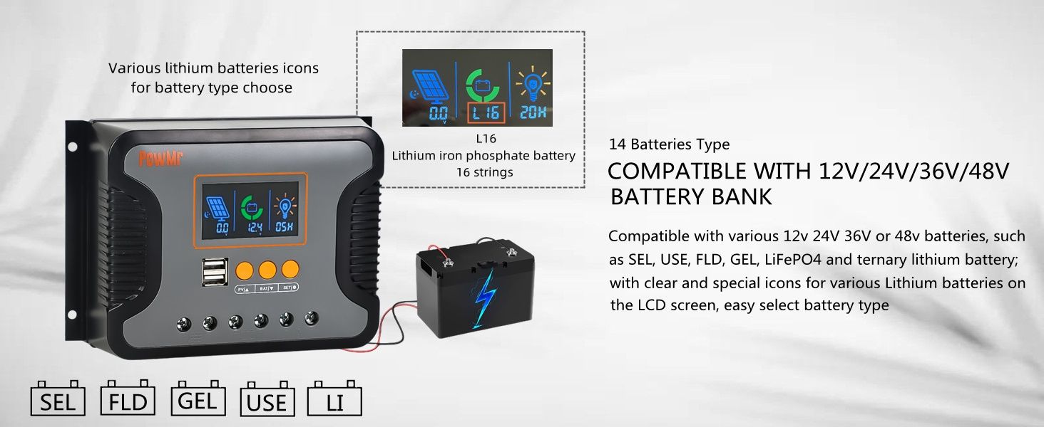 Контроллер заряда солнечной батареи PowMr Pstar-60