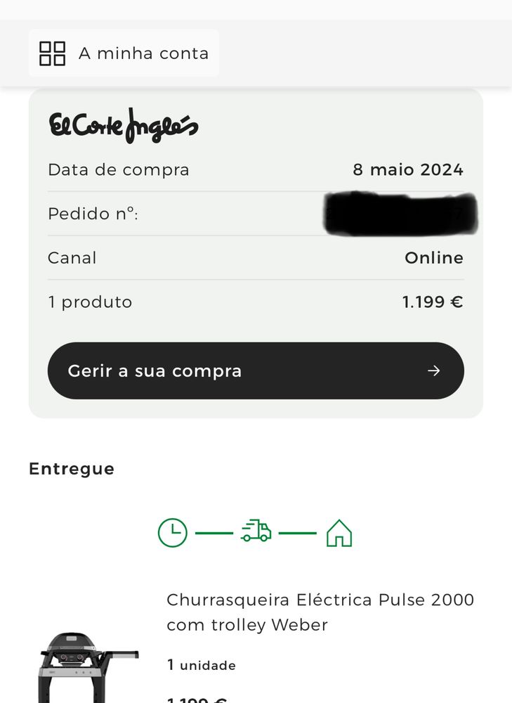 Weber Grelhador Elétrico Pulse 2000 C/ Carrinho e Mesa com pouco uso
