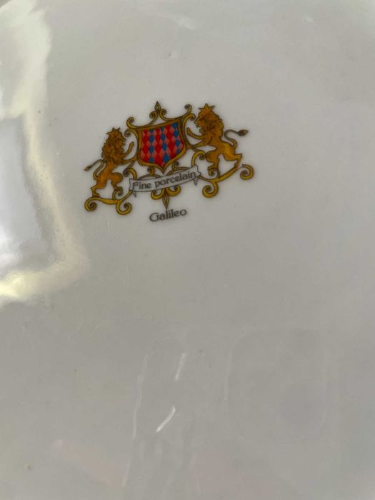 Набір 6+1 тарілок великих 27 см, порцеляна Італія, набір посуду,сервіз