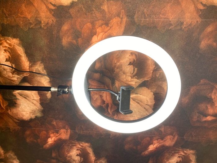 Кільцева лед LED лампа 30см з тримачем для телефону (кольцевая лампа)