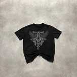 Vintage Koszulka Affliction Style Skull T-Shirt Retro Y2K  Tribal