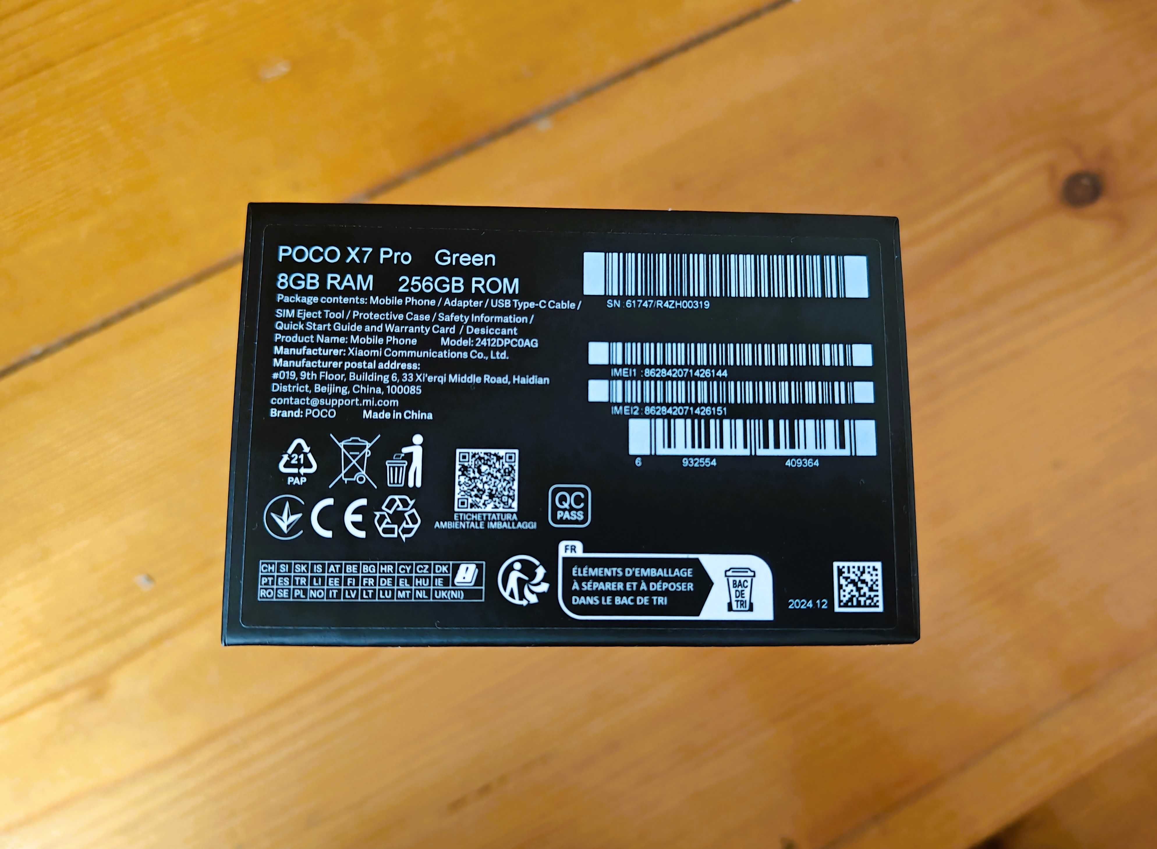 POCO X7 Pro 8/256GB Yellow/Green, міжнародна версія, зарядка 90W