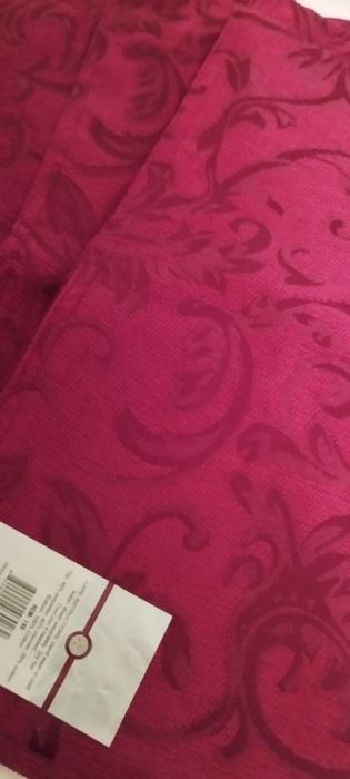 Podkładki żakardowe bordowe prostokątne Made in India 6 sztuk komplet