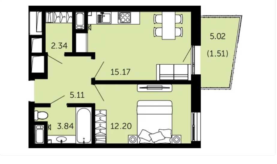 Продаж 1-кім в ЖК  Viking hills, вул. Щурата, 40м2.