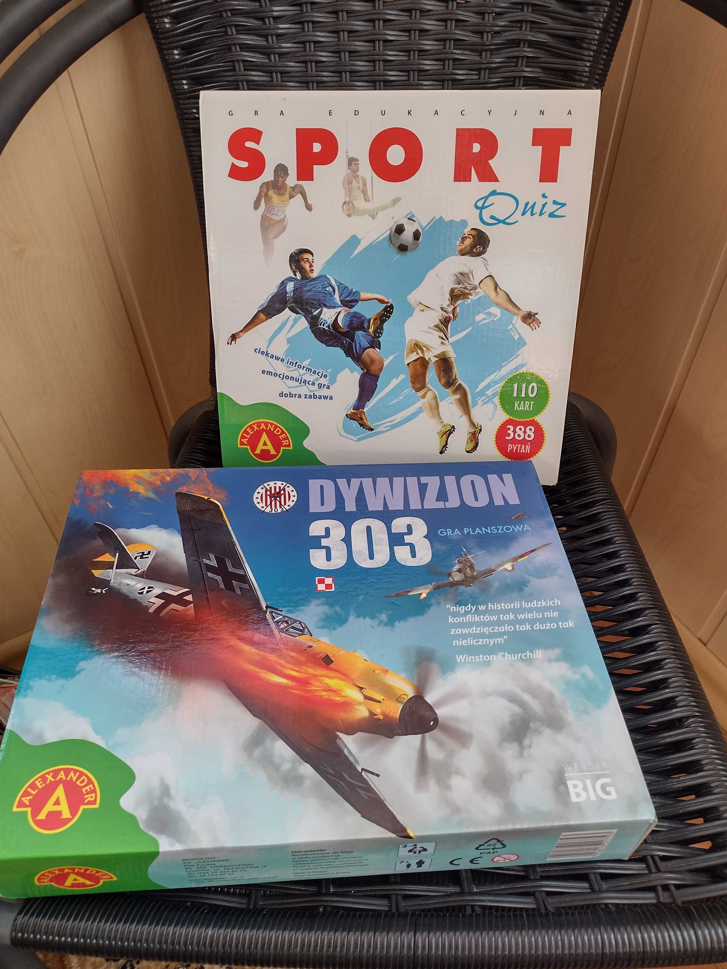 Gry planszowa Dywizjon 303 i gra  planszowa Quiz Sport