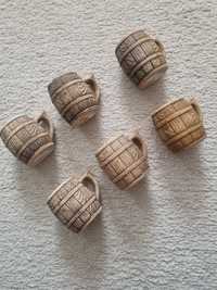 6 kubeczków ceramicznych. Pracownia ceramiki szlachetnej T. Steigert