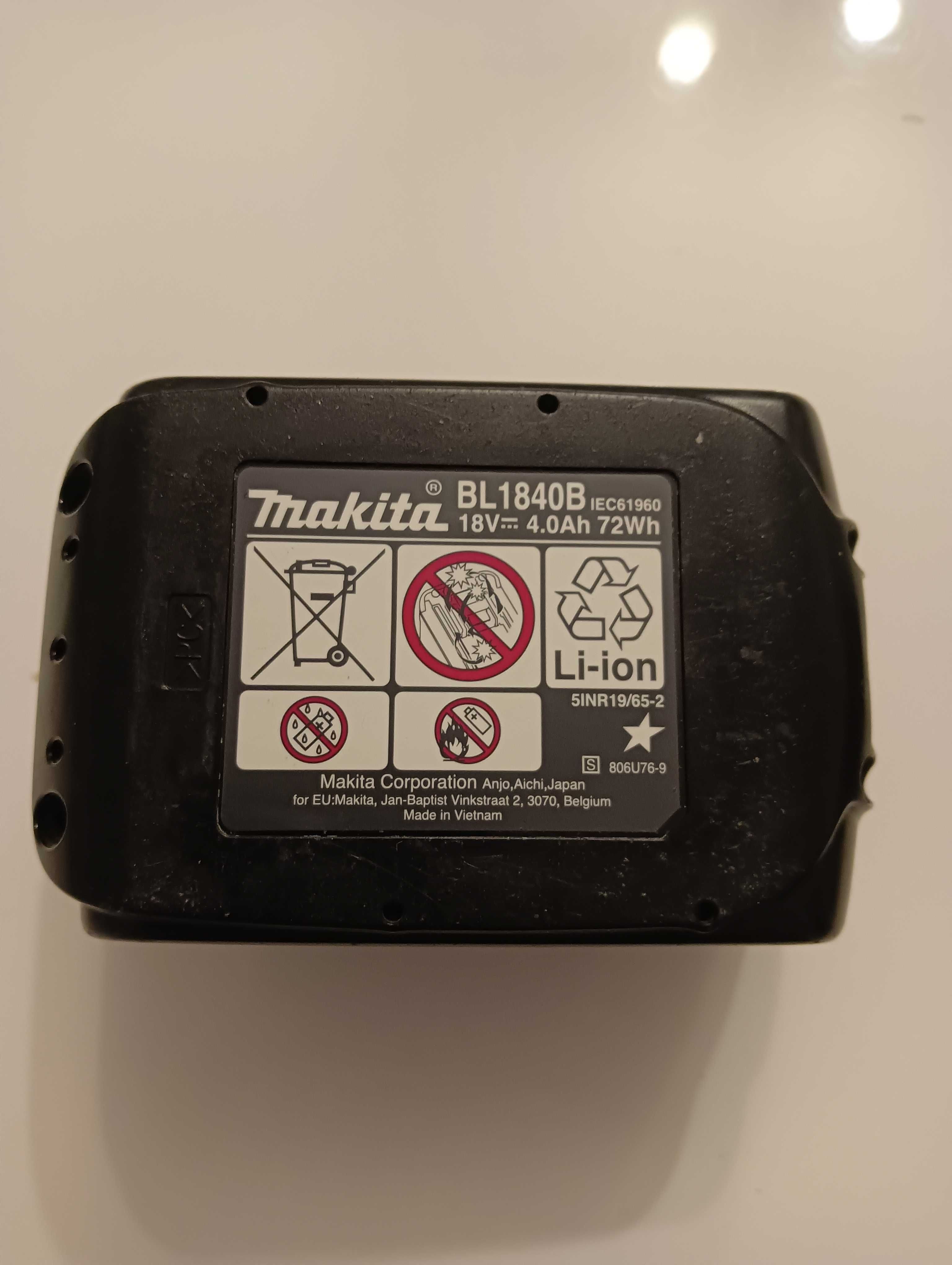 Makita 4.0Ah, 18 V .Akumulator bateria  do wkrętarki , mało używany