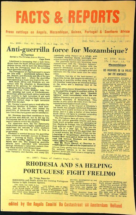 Rara publicação para a História da África Portuguesa - Setembro 1972