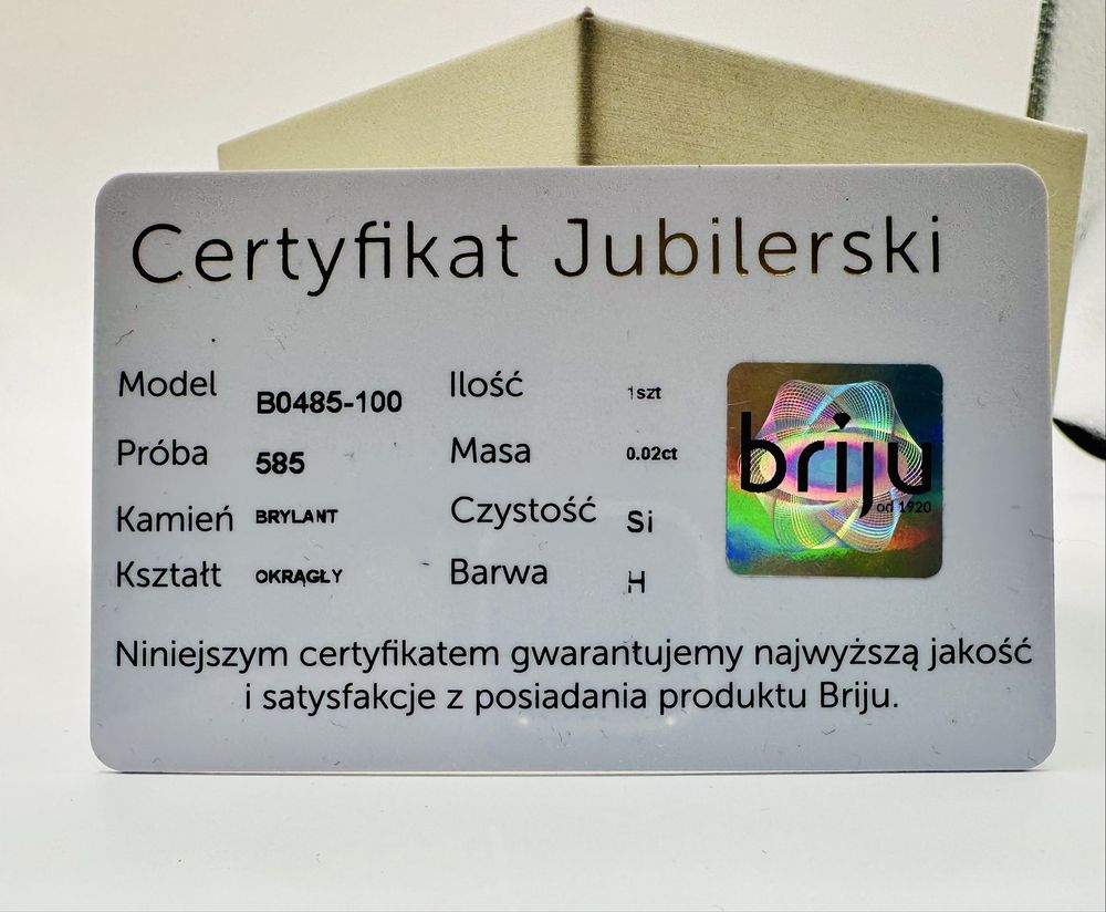 pierścionek złoty 1,8g pr585 brylant - Lombard LUMIK Sieradz