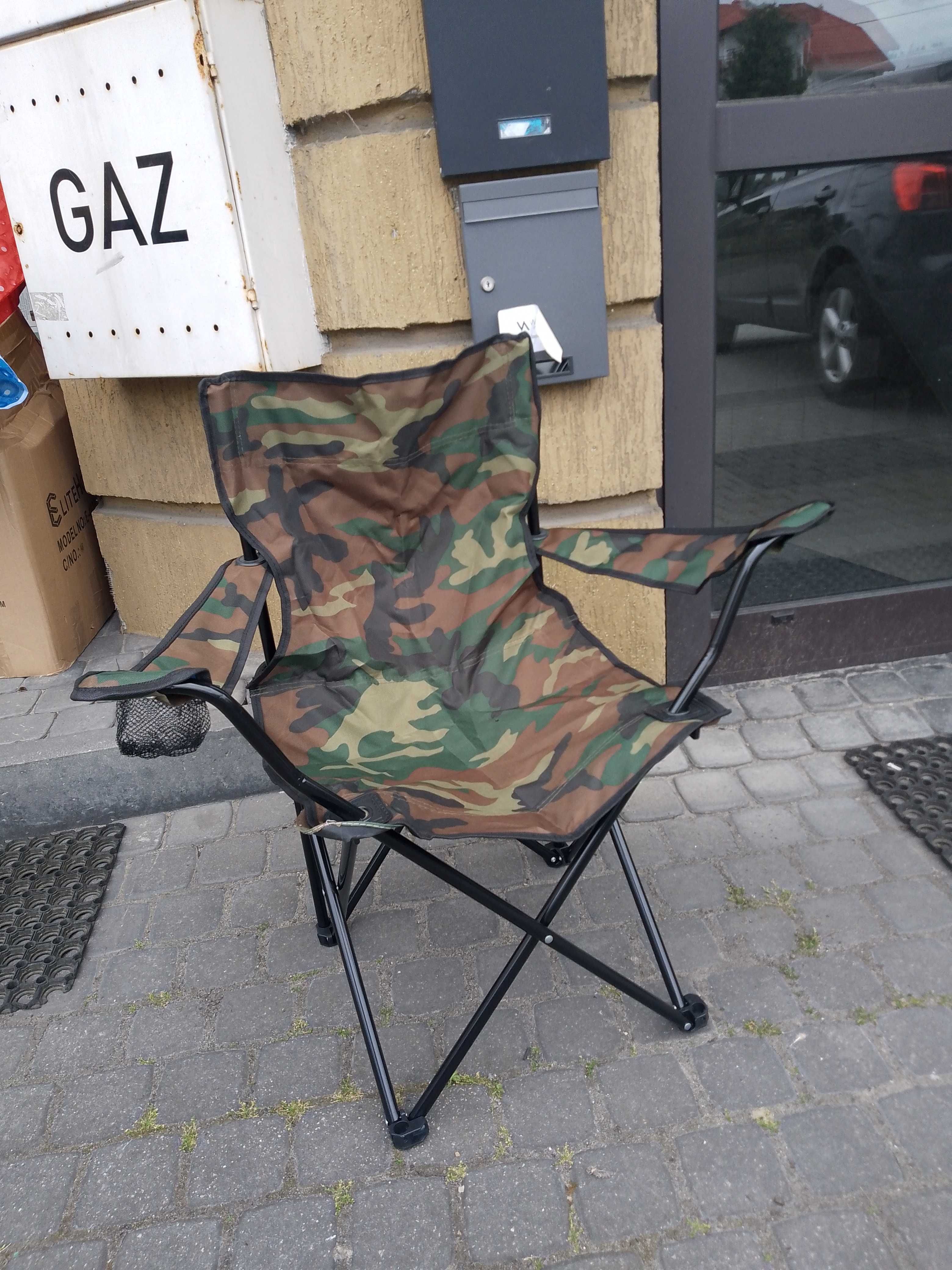 KRZESŁO turystyczne wędkarskie skład DUŻE FOTEL MORO krzesełko kemping
