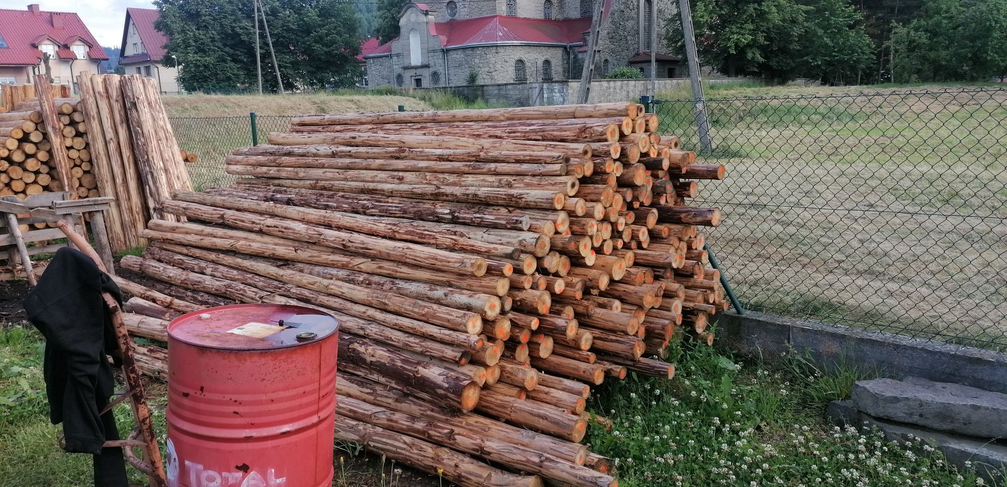 Ogrodzenie słupki zerdzi lytry stemple