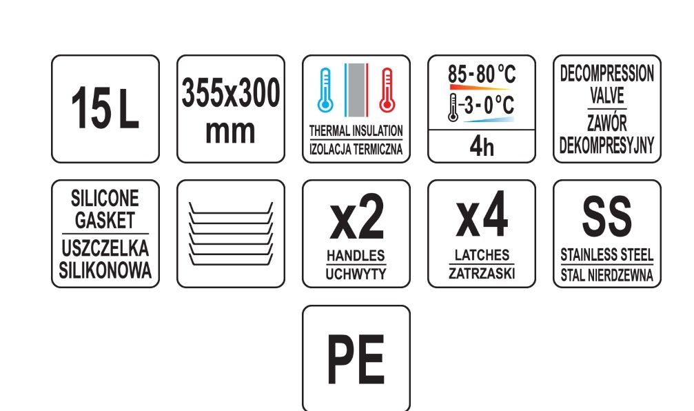 Plastikowy termos transportowy 15L