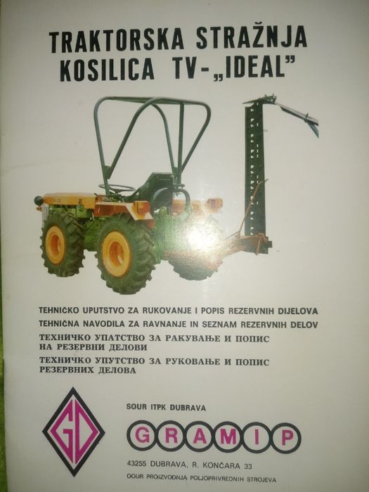 TV-521 SERVICE tomo vinkovic OSPRZĘT CZĘŚCI Traktorek OGRODNICZY tv521