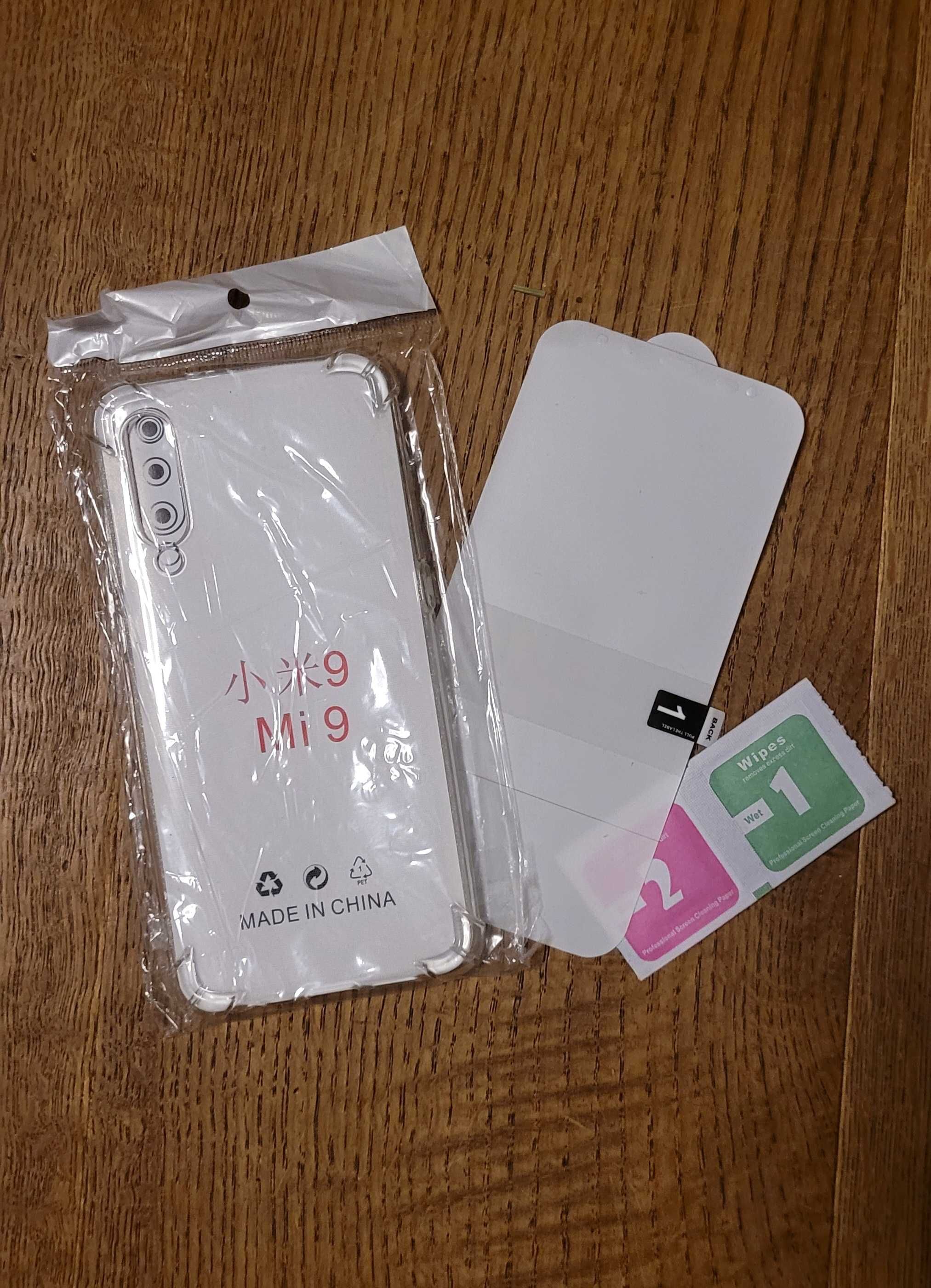 NOWY komplet Nowe etui transparentne Mi 9 Xiaomi folia zabezpieczaĵąca