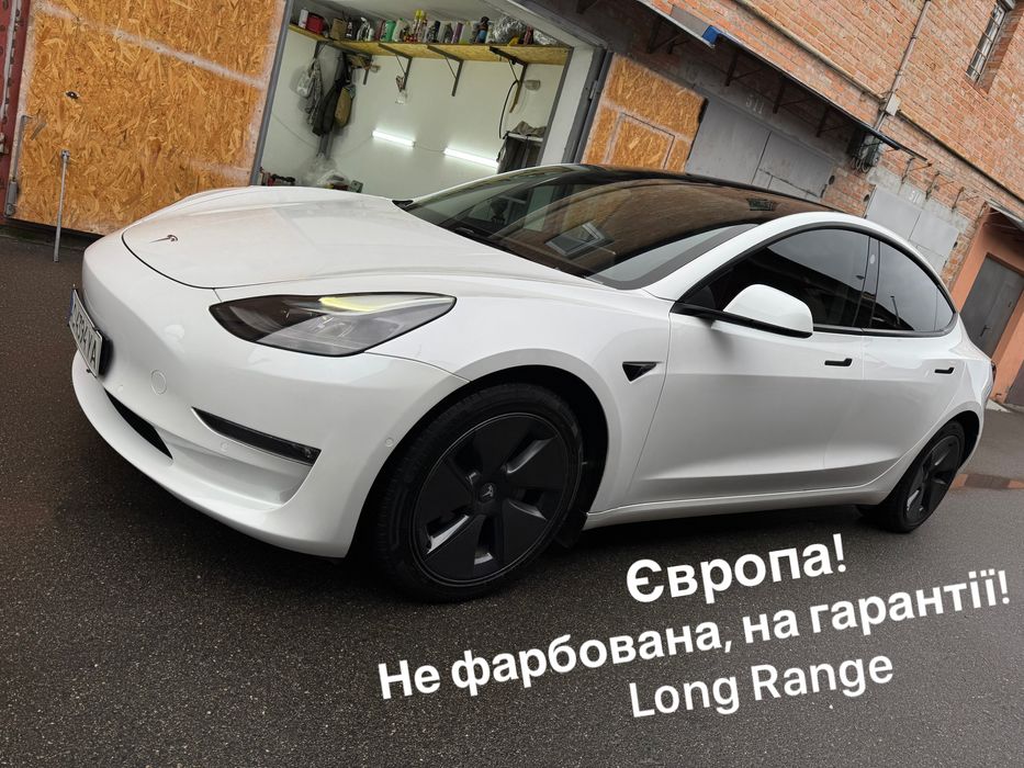 Європейська Tesla 3 Long Range на гарантії! Не фарбована! З Німечинни!