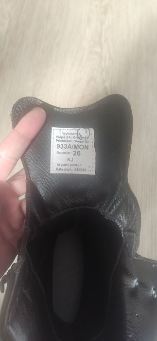 Buty / trzewiki zimowe wojskowe 933A/MON, rozmiar 26. Wojas, NOWE.