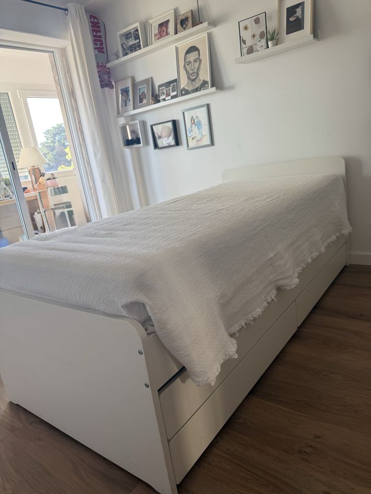 Cama Solteiro dupla com gavetas Ikea - SLAKT