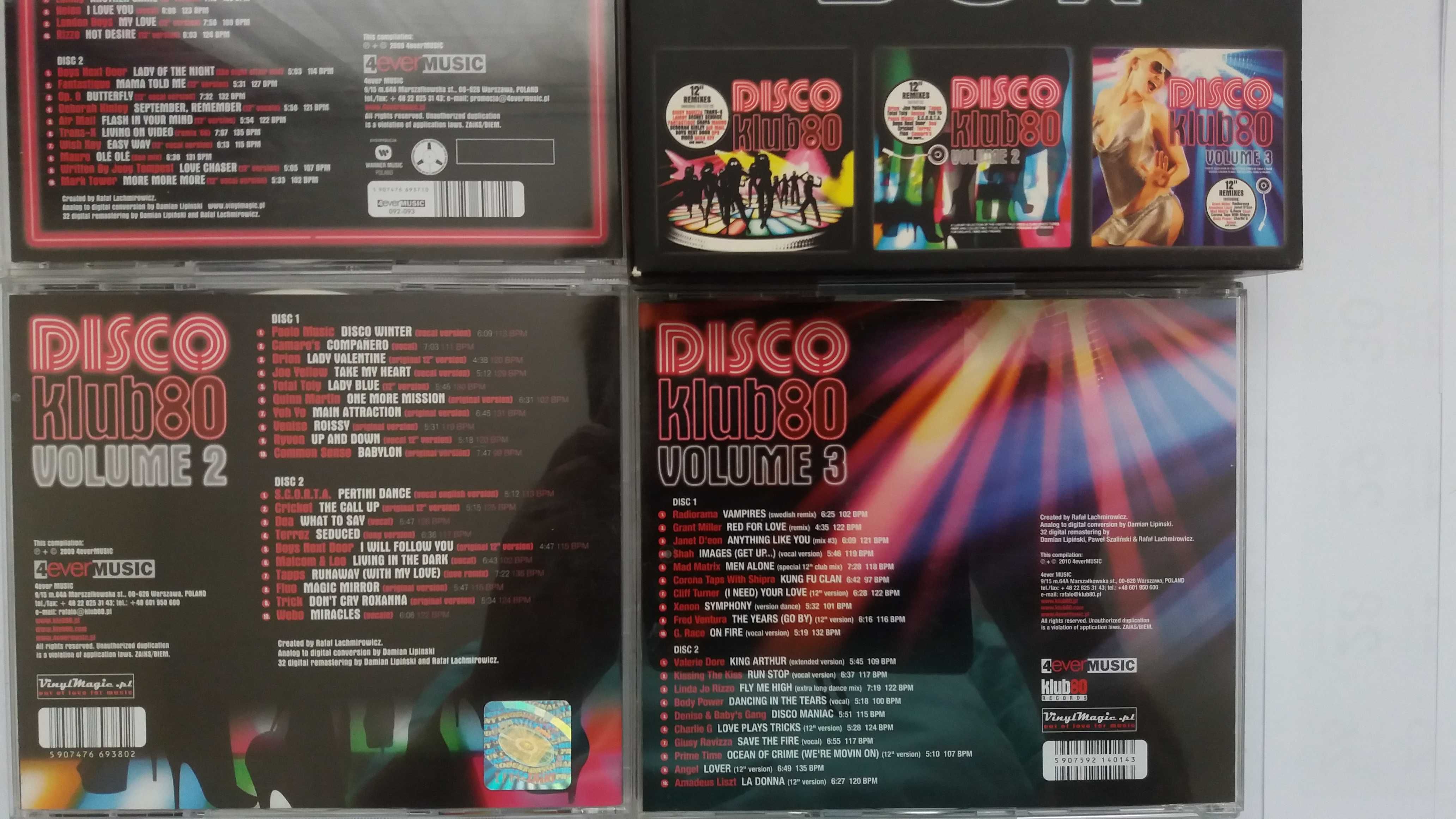 Disco klub 80 vol.1,2,3 (6 CD) płyty remixes