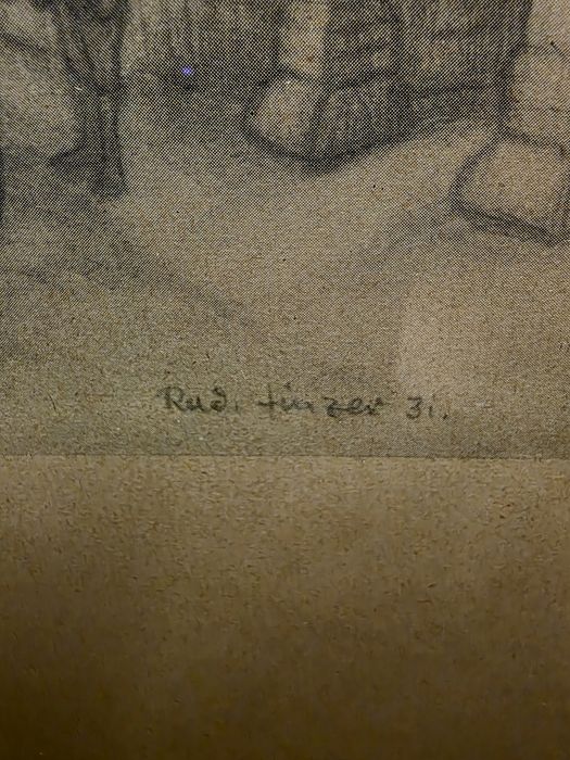 Ponad 100 letnia grafika z pieczątką Hohensalza